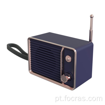 Alto-falante Bluetooth retro com rádio